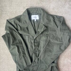 pistola Olive Green Ankle Jumpsuit
